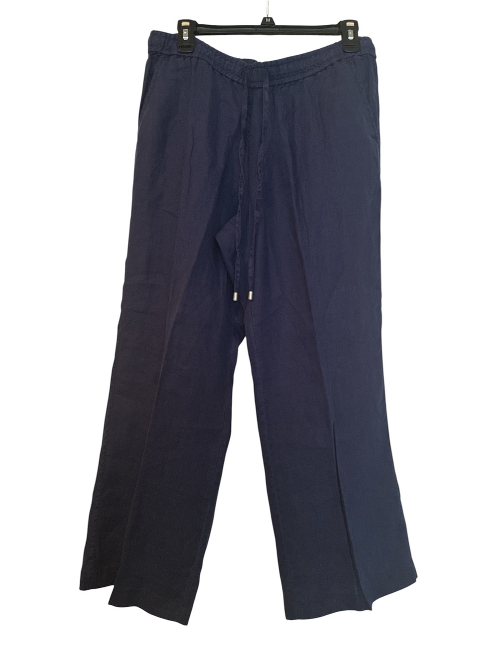 Tommy Bahama Womenโs Navy Drawstring 100% Linen Pants. Size Medium. - Picture 3 of 15